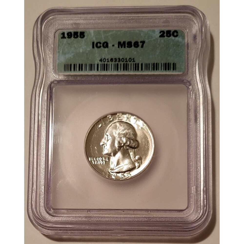 1955 Washington Quarter MS67 ICG